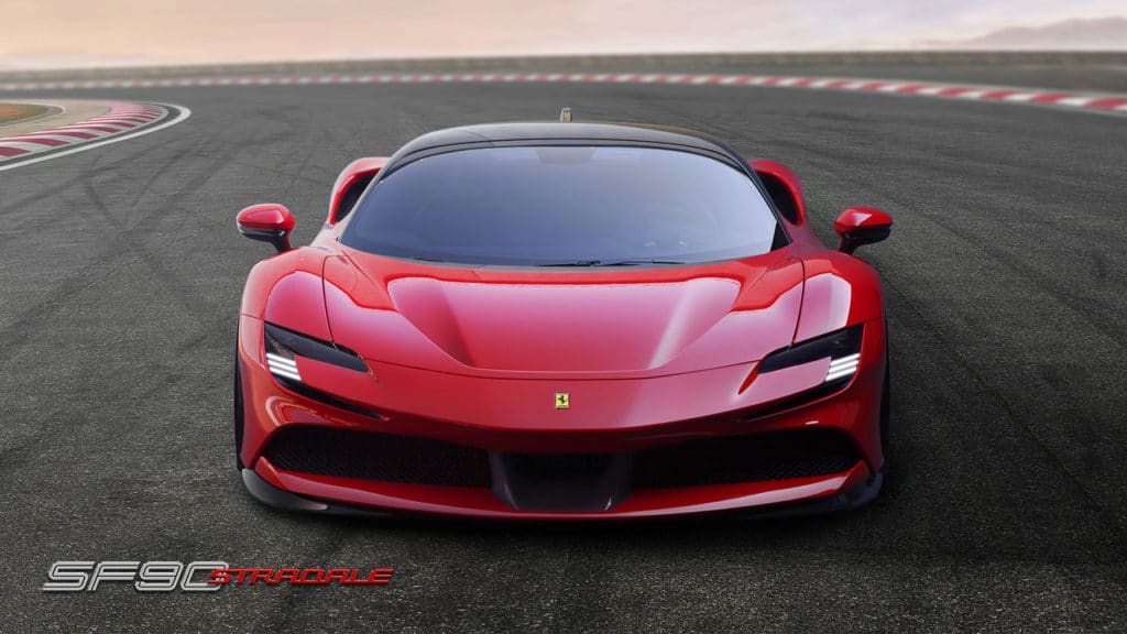 Scuderia Ferrari red, hybrid car, ferrari car models SF90 Stradale