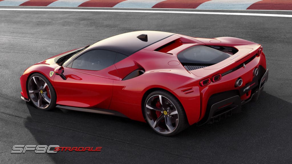 Scuderia Ferrari red, hybrid car, ferrari car models SF90 Stradale