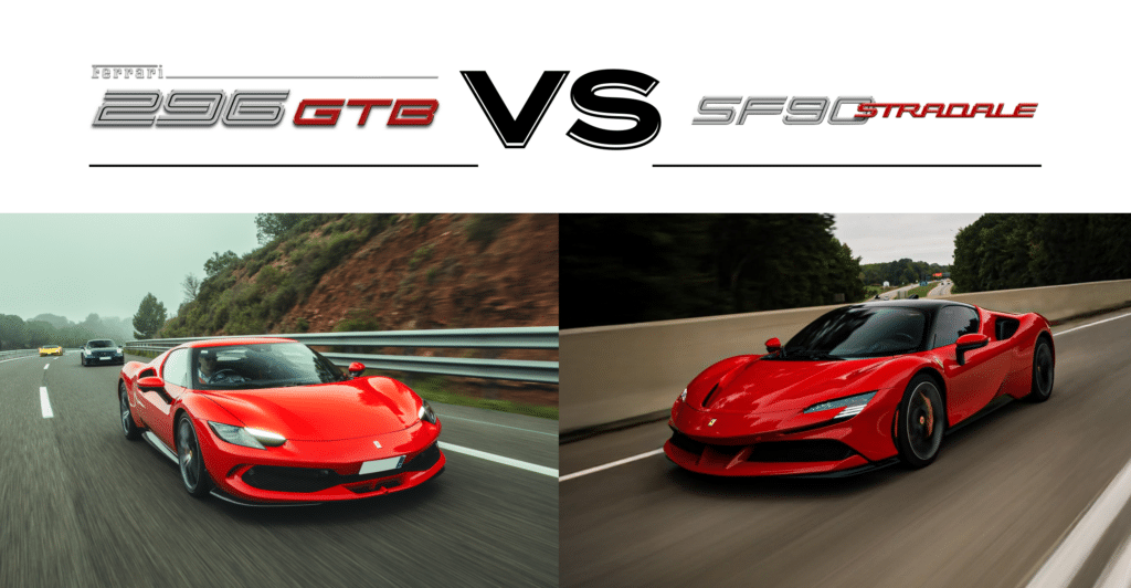 What are the differences between the Ferrari 296 GTB and the